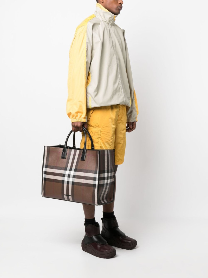 Burberry check-print tote bag outlook