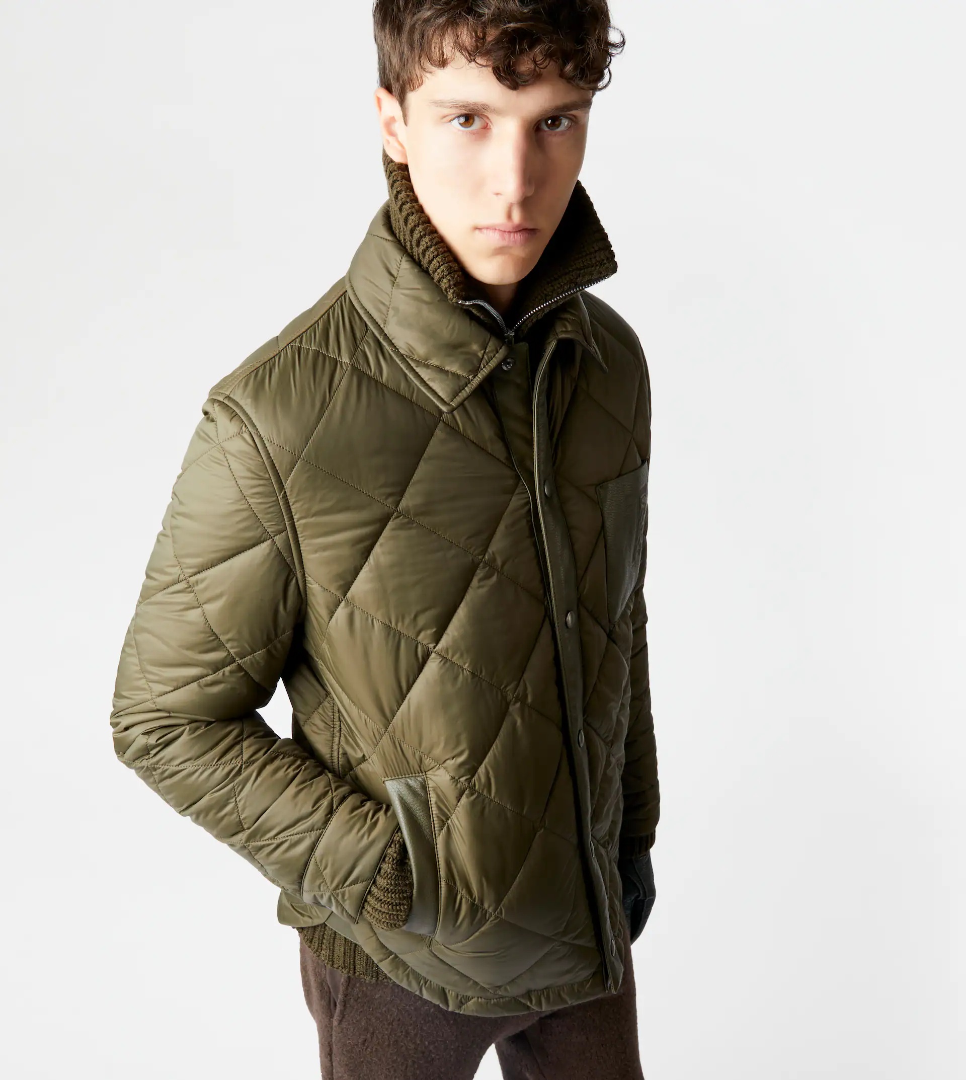 TOD'S QUILTED OVER SHIRT - GREEN - 7