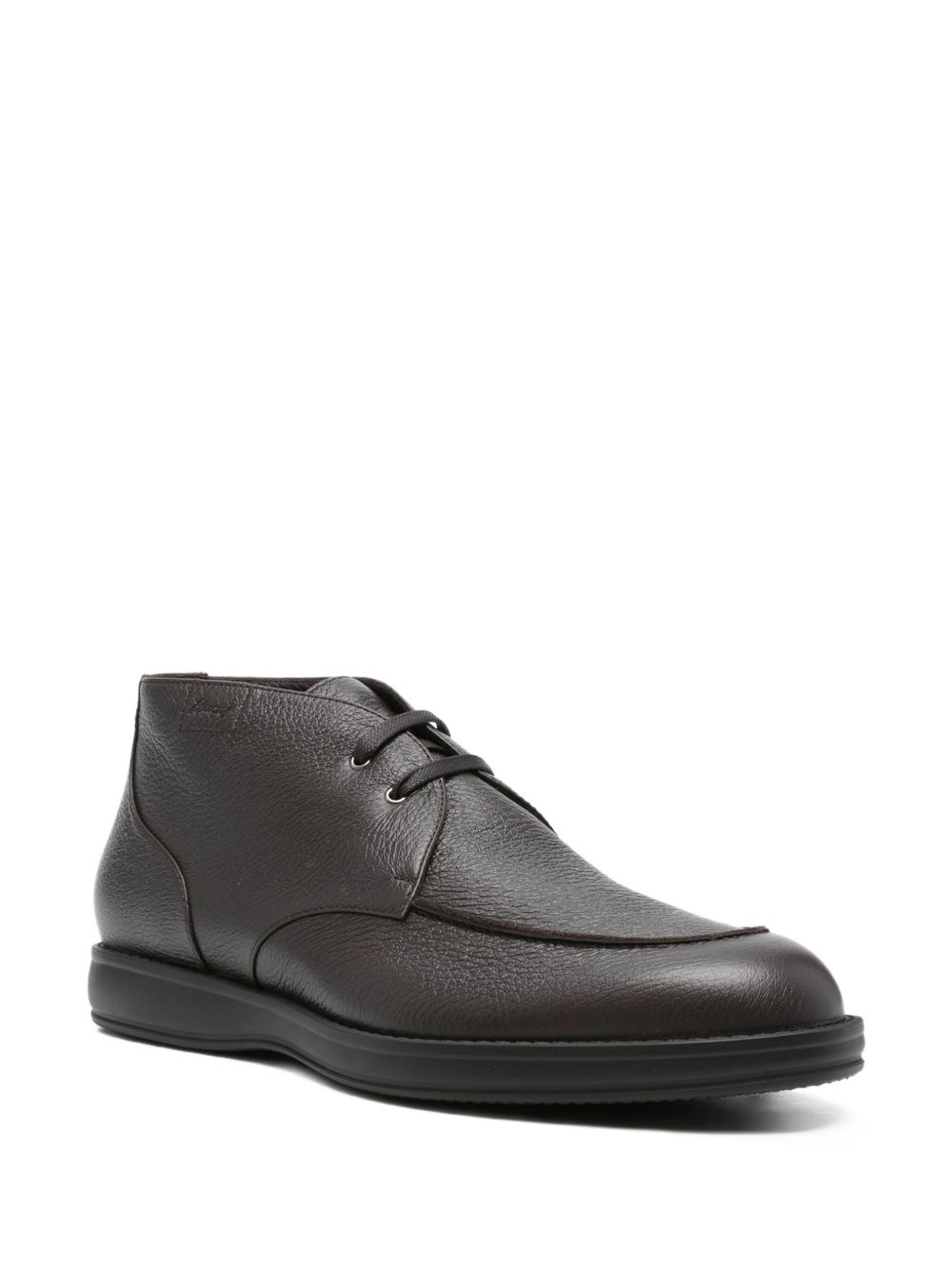 leather lace-up boots - 2