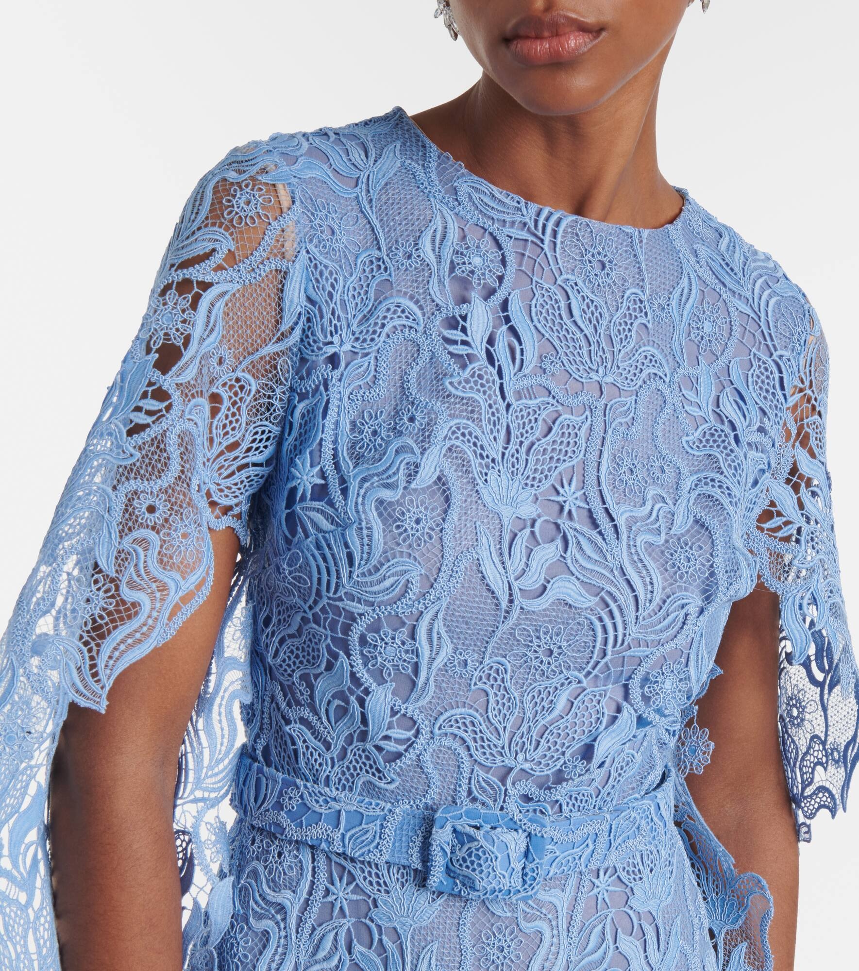 Floral lace cocktail dress - 4