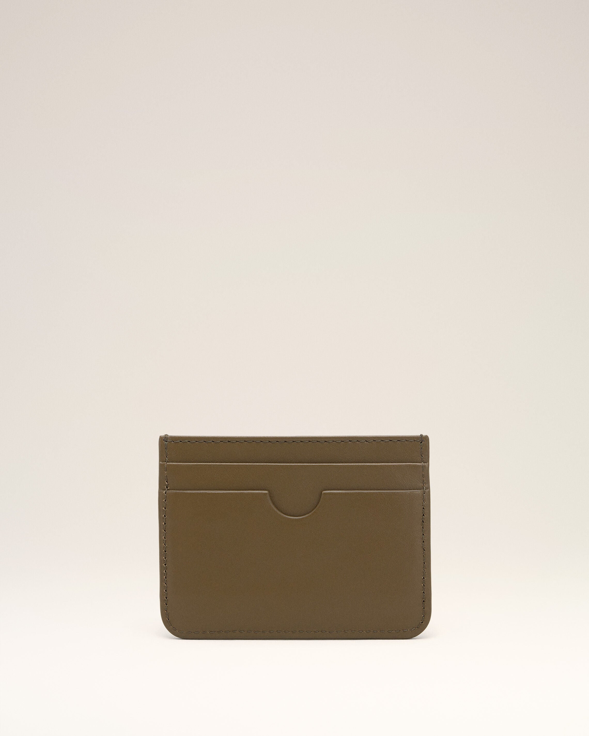 GREEN SMOOTH LEATHER AMI DE COEUR CARD HOLDER - 2