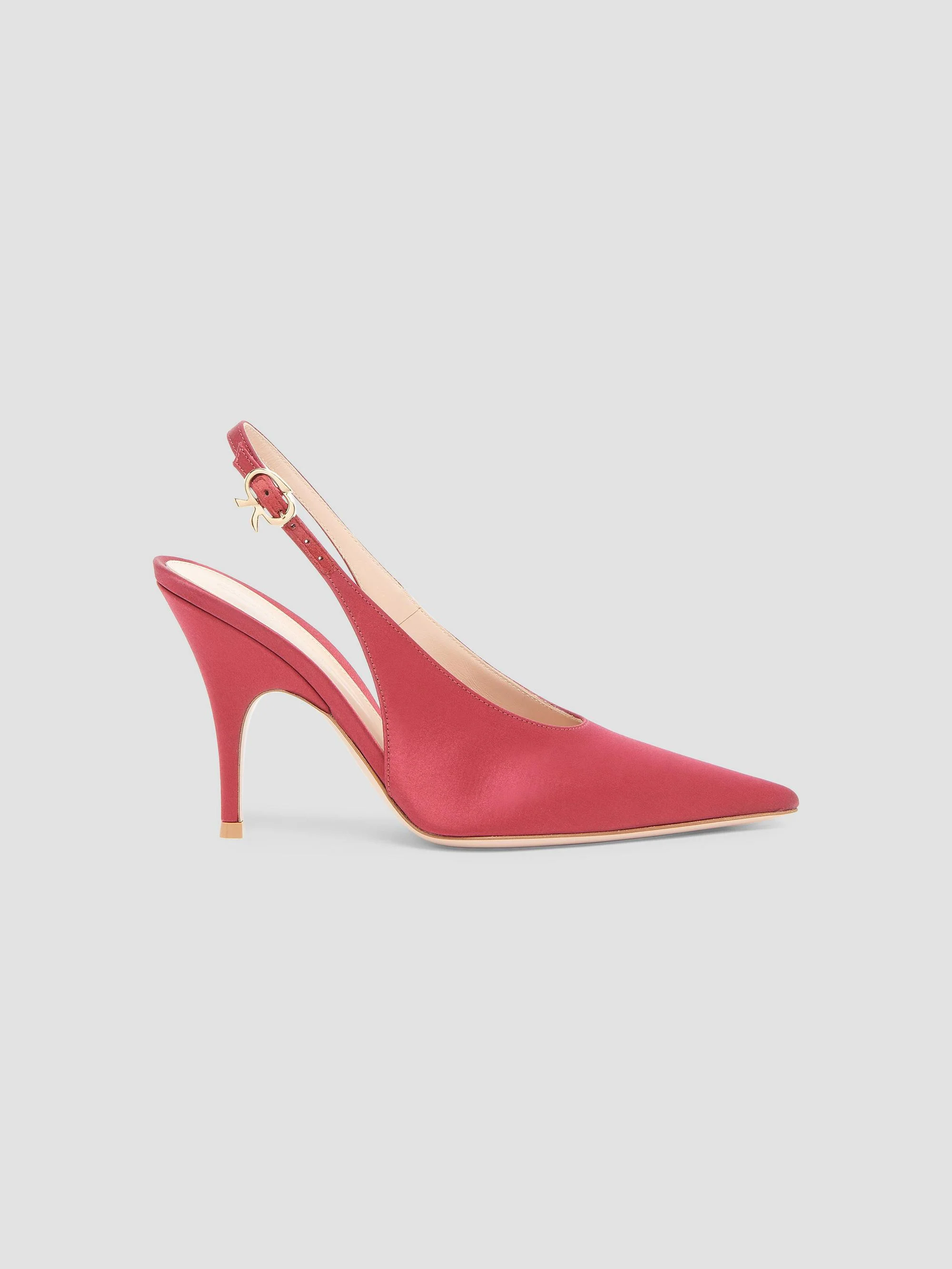 Women's Sofia 70MM Satin Slingback Pumps - Orange - 1