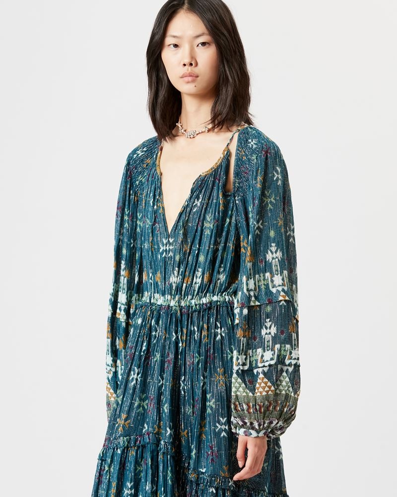 FRATELA COTTON AND LUREX DRESS - 3