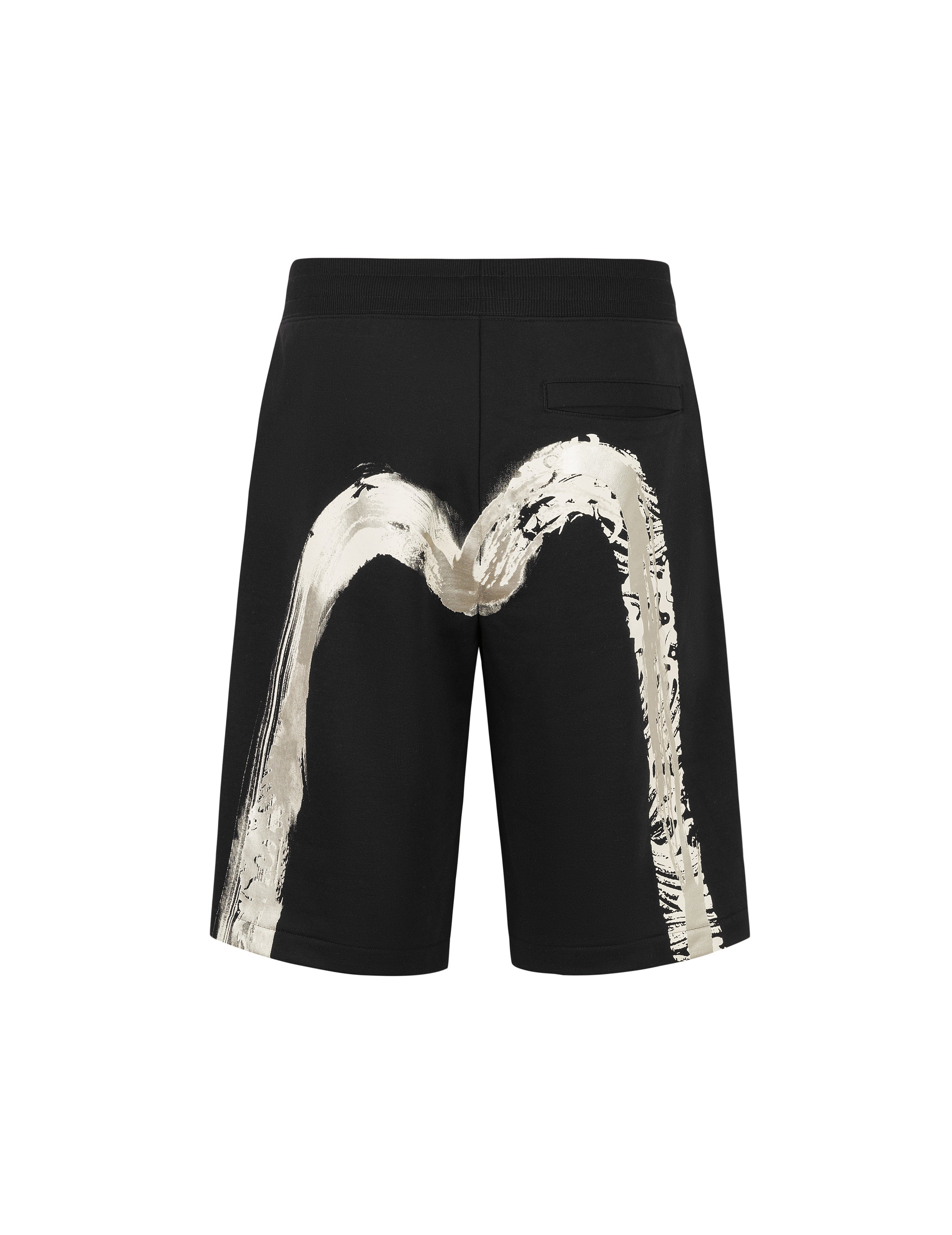 Artistic Brush Daicock Print Regular Fit Sweatshorts - 10