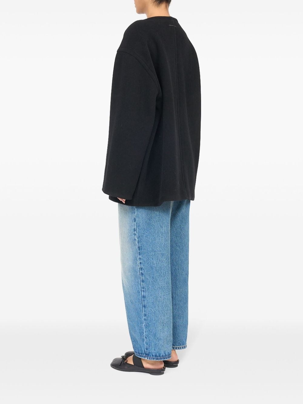 single-stitch felted sweatshirt - 5