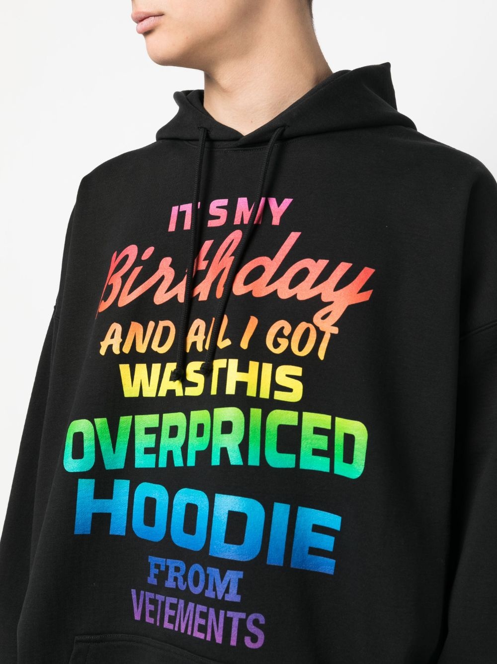 rainbow text-print hoodie - 5