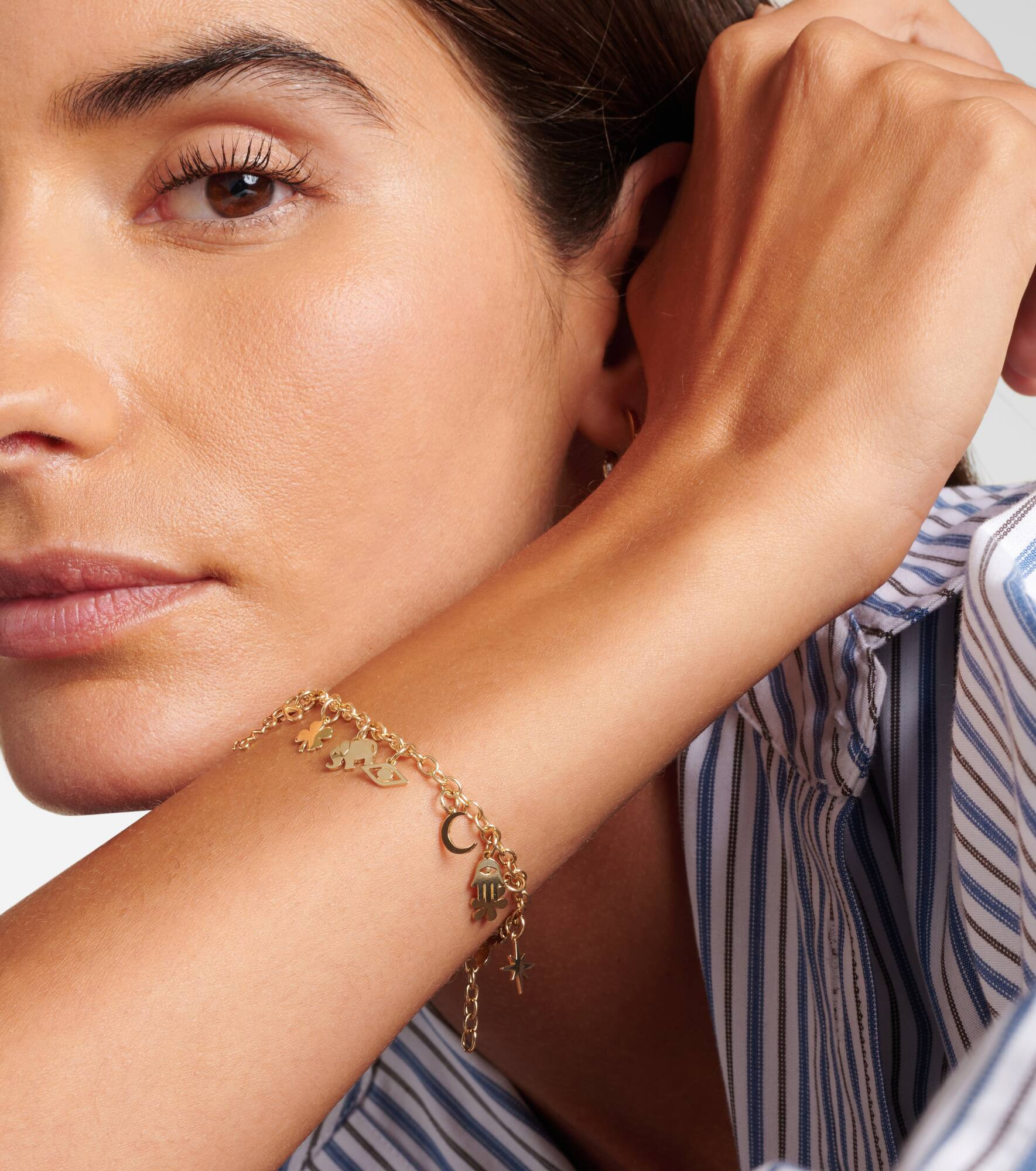 14kt gold charm bracelet - 3