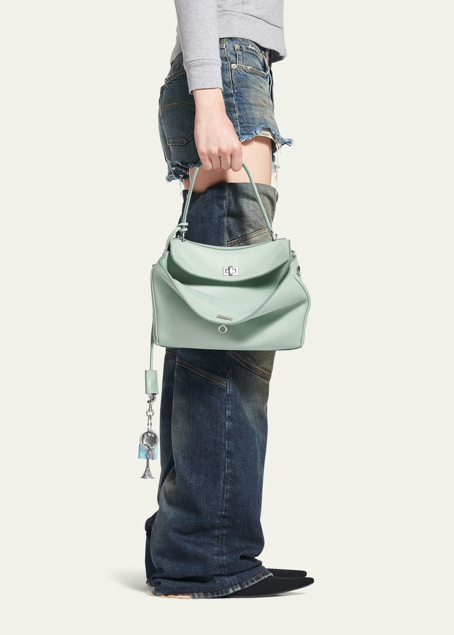 Rodeo Small Calfskin Top-Handle Bag - 5