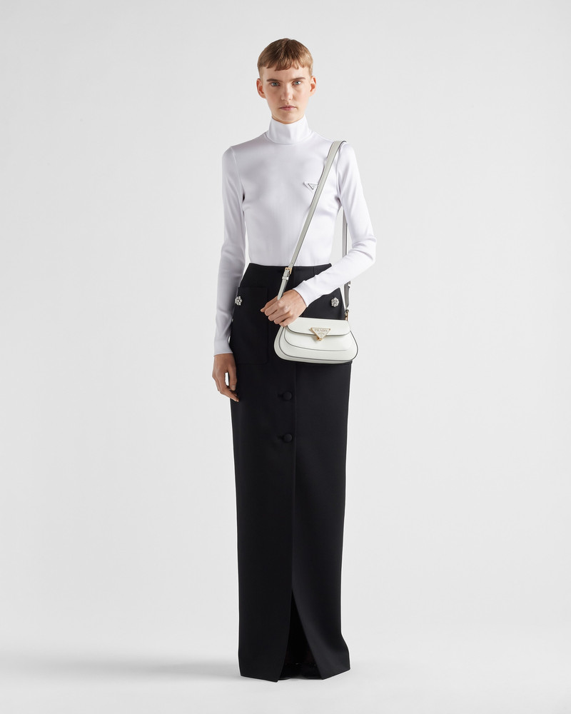 Prada Long wool satin skirt outlook