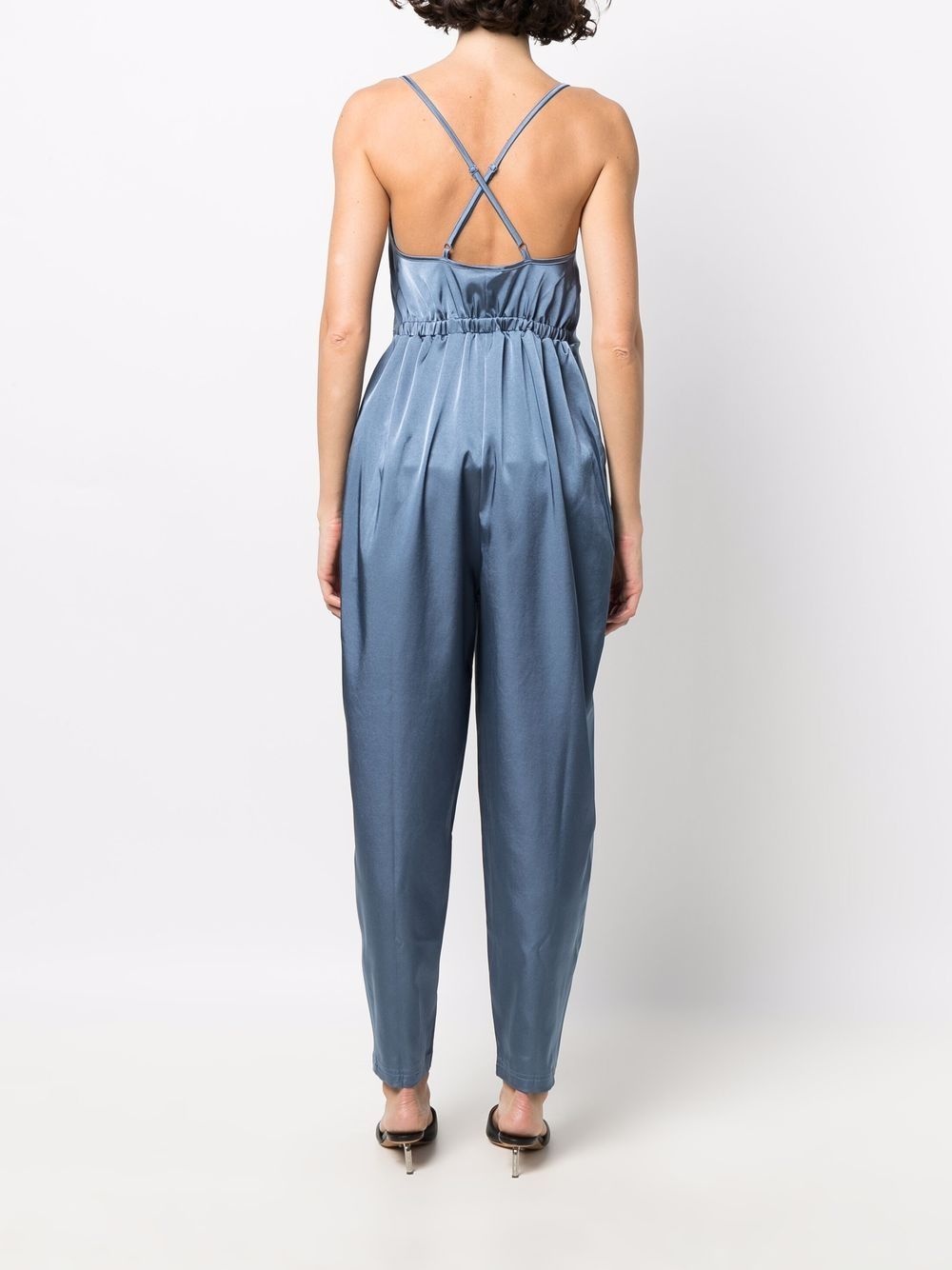 tapered satin jumpsuit - 4