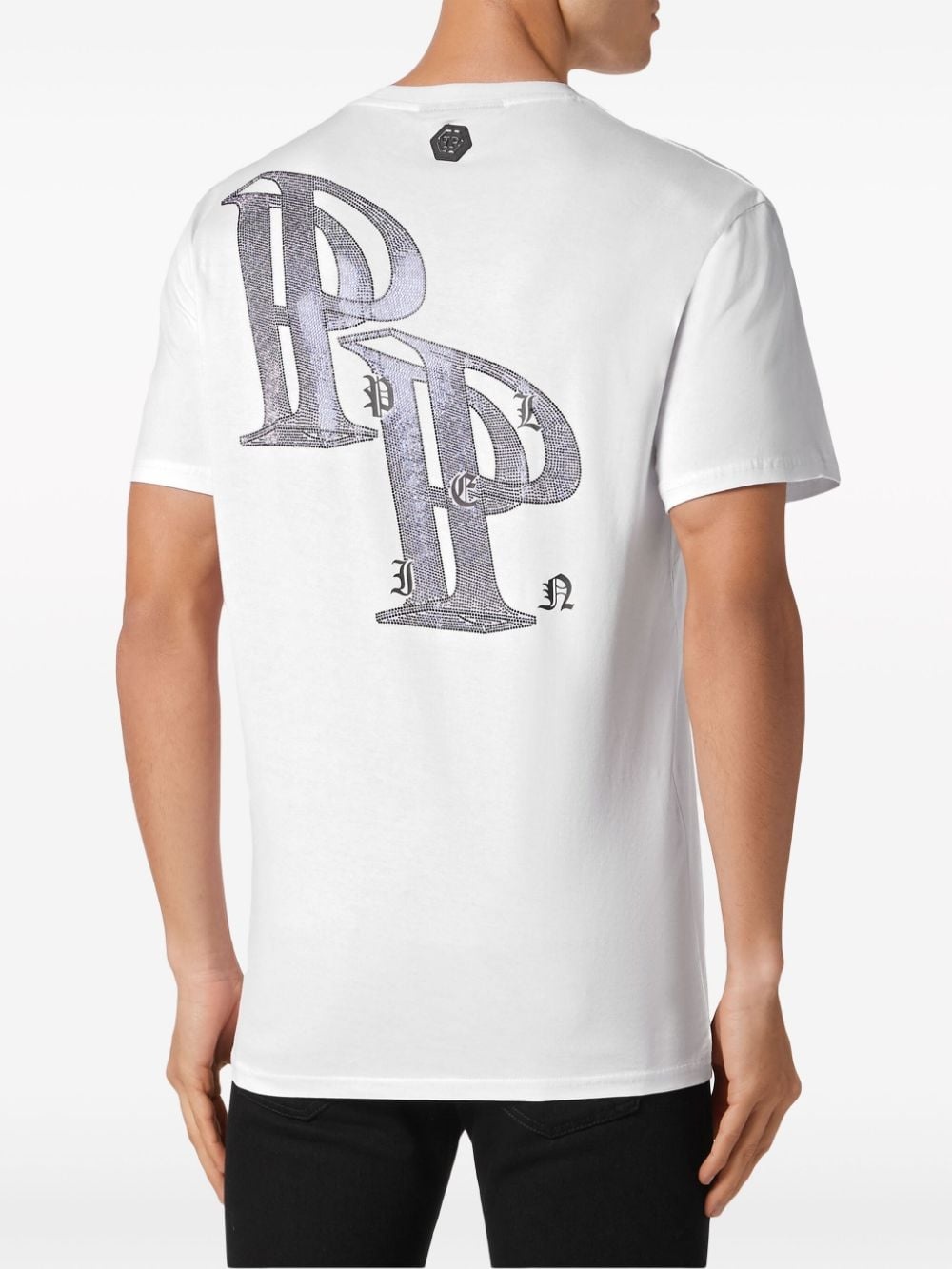 rhinestone-embellished cotton T-shirt - 4