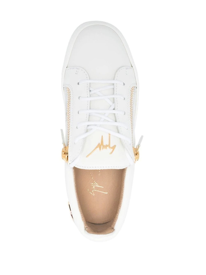 zip-details leather sneakers 4