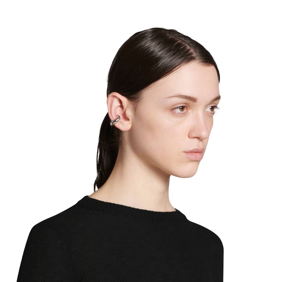 Loop Ear Cuff in Silver - 5