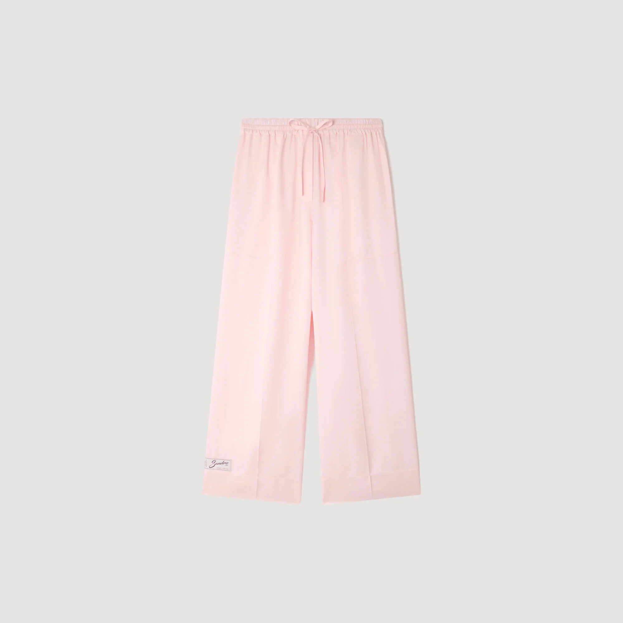 SATIN WIDE-LEG TROUSERS - 1