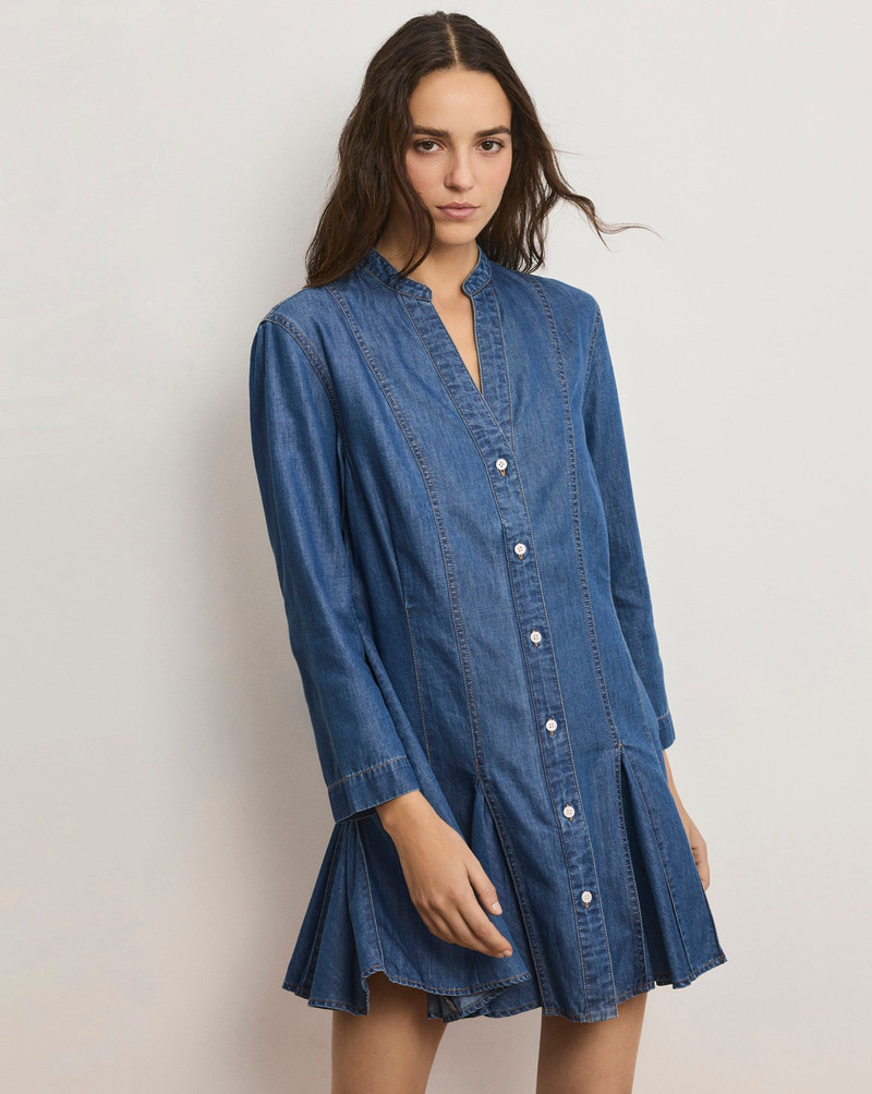 VERONICA BEARD KORINDA MINI SHIRTDRESS outlook