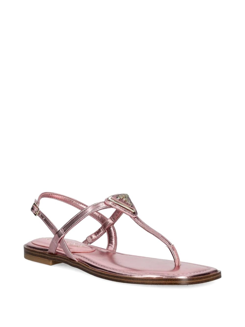 Rainey metallic-effect leather flat sandals - 2