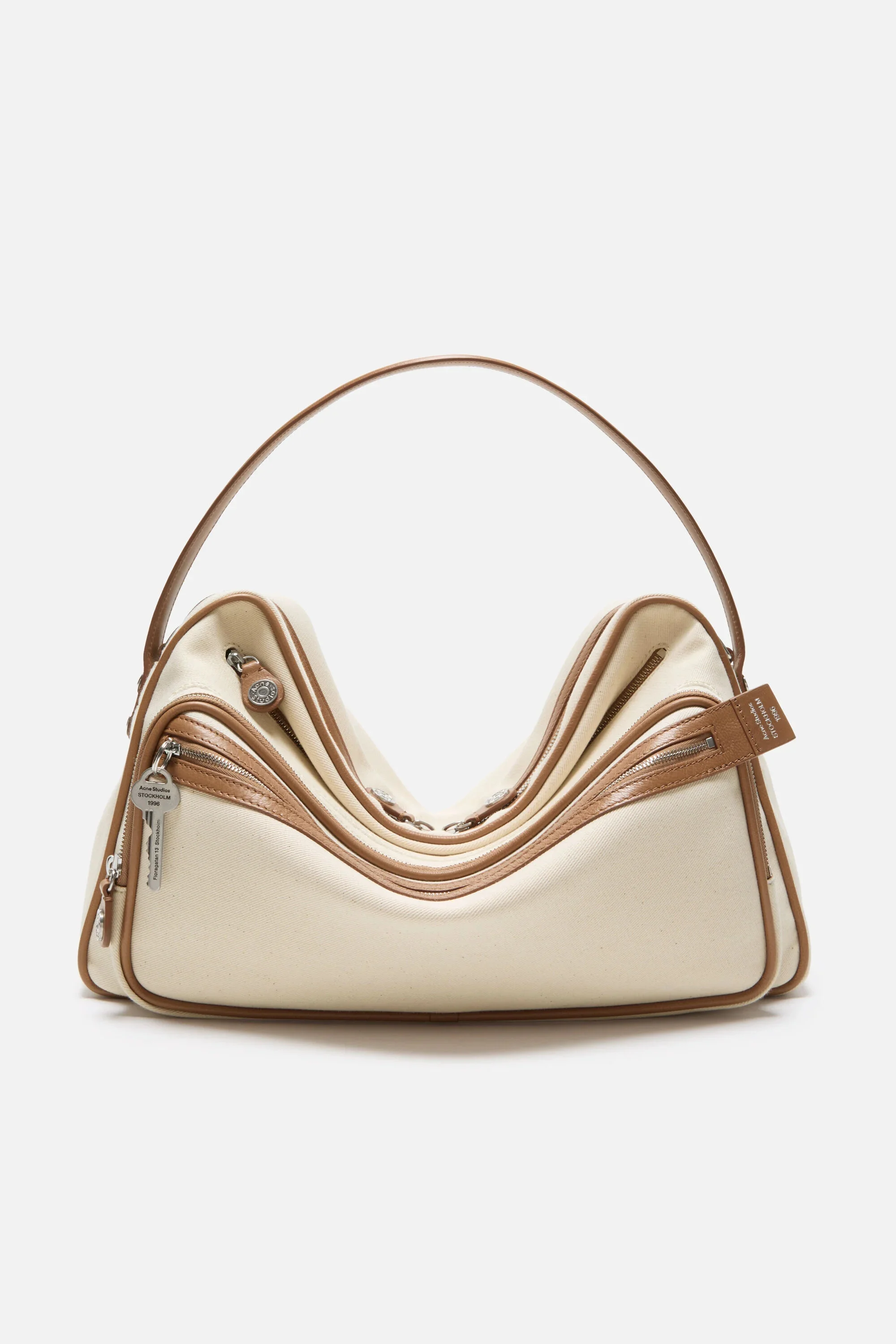Camero Camera Canvas Bag - Cream beige/brown - 1