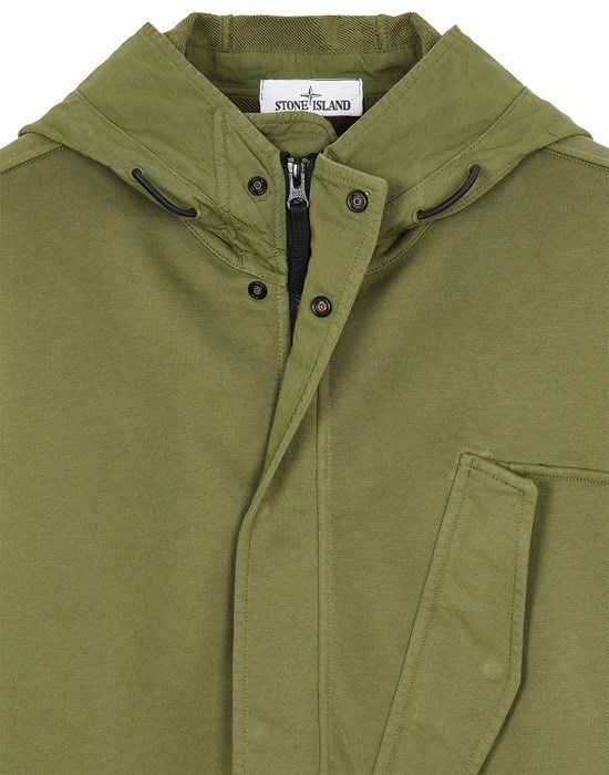 62051 COTTON FLEECE_GARMENT DYED OLIVE GREEN - 3