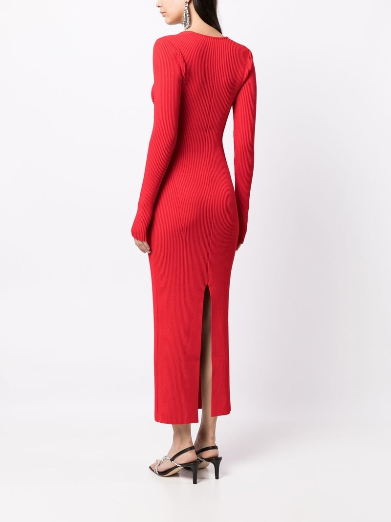 ribbed knitted maxi dress 4