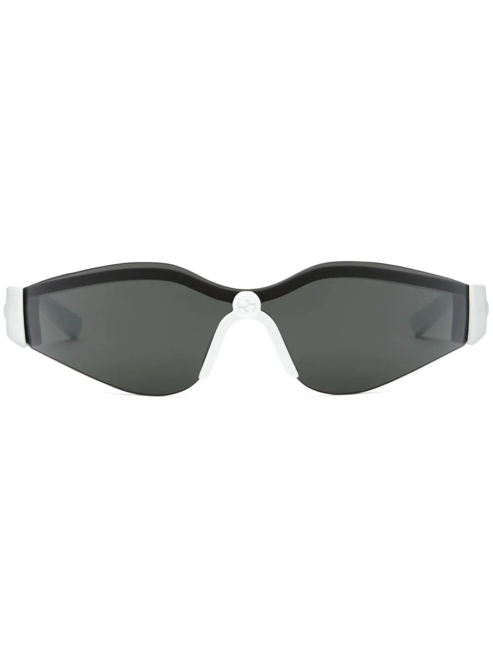 logo-embossed shield-frame sunglasses - 1