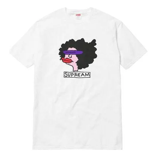 Supreme FW17 Gonz Tee White Sausage Mouth Cartoon Short Sleeve Unisex SS18-0271 - 1