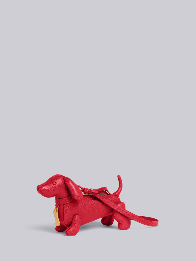 Red Pebble Grain Leather Mini Hector Bag 3