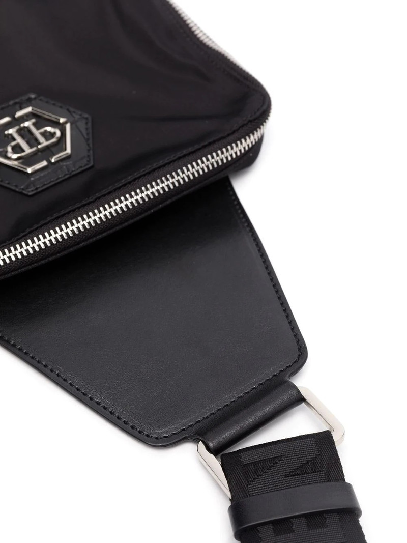 Hexagon logo plaque shoulder bag 4