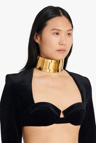 Balmain Gold-tone brass maxi chain choker necklace outlook