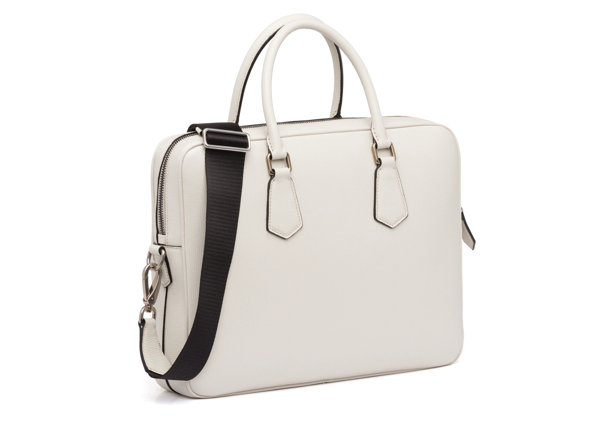 Craven
St James Leather Laptop Bag Chalk white - 2