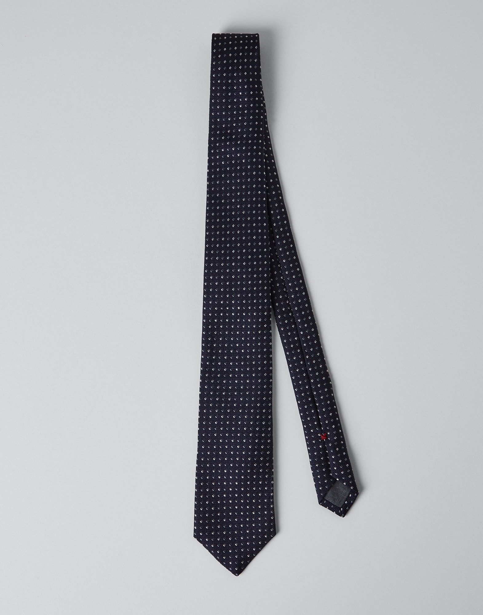 Spotted silk tie - 1