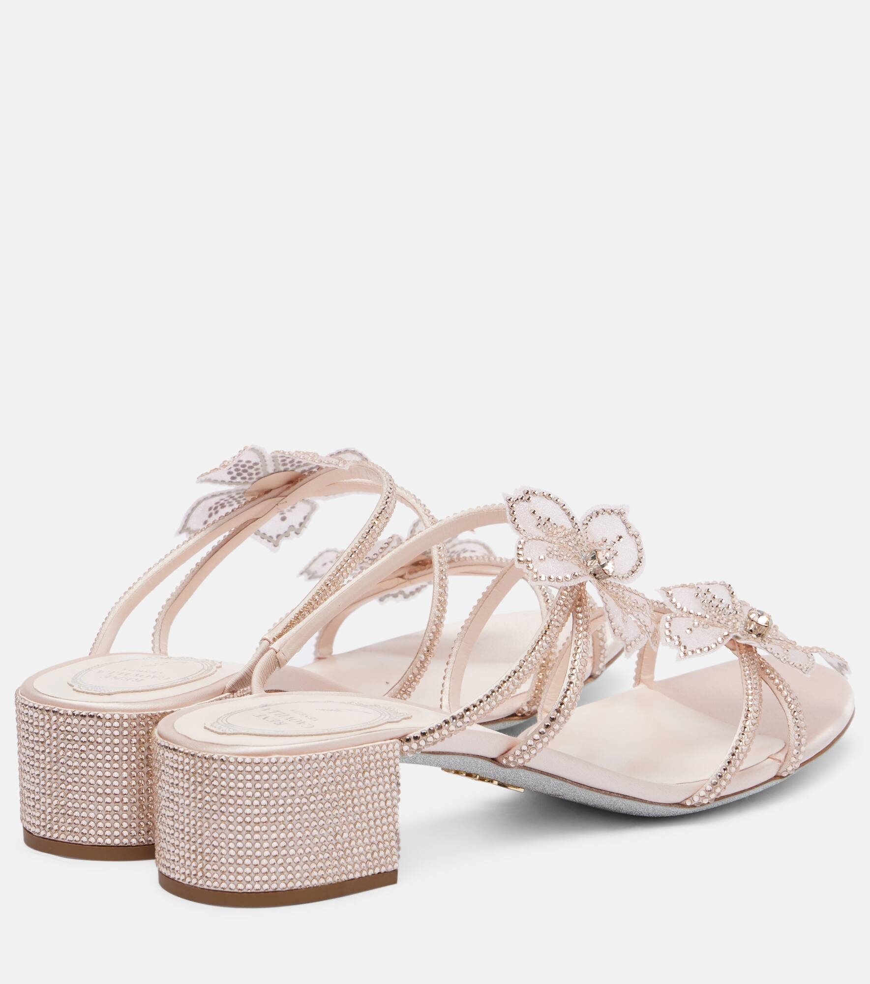 40 crystal-embellished satin sandals - 2