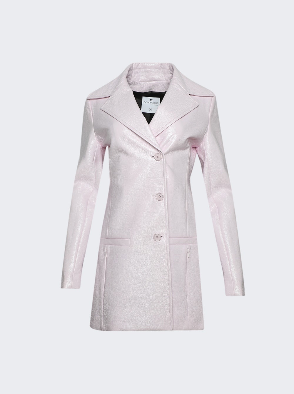 Heritage Vinyl Trench Coat Pale Pink - 1