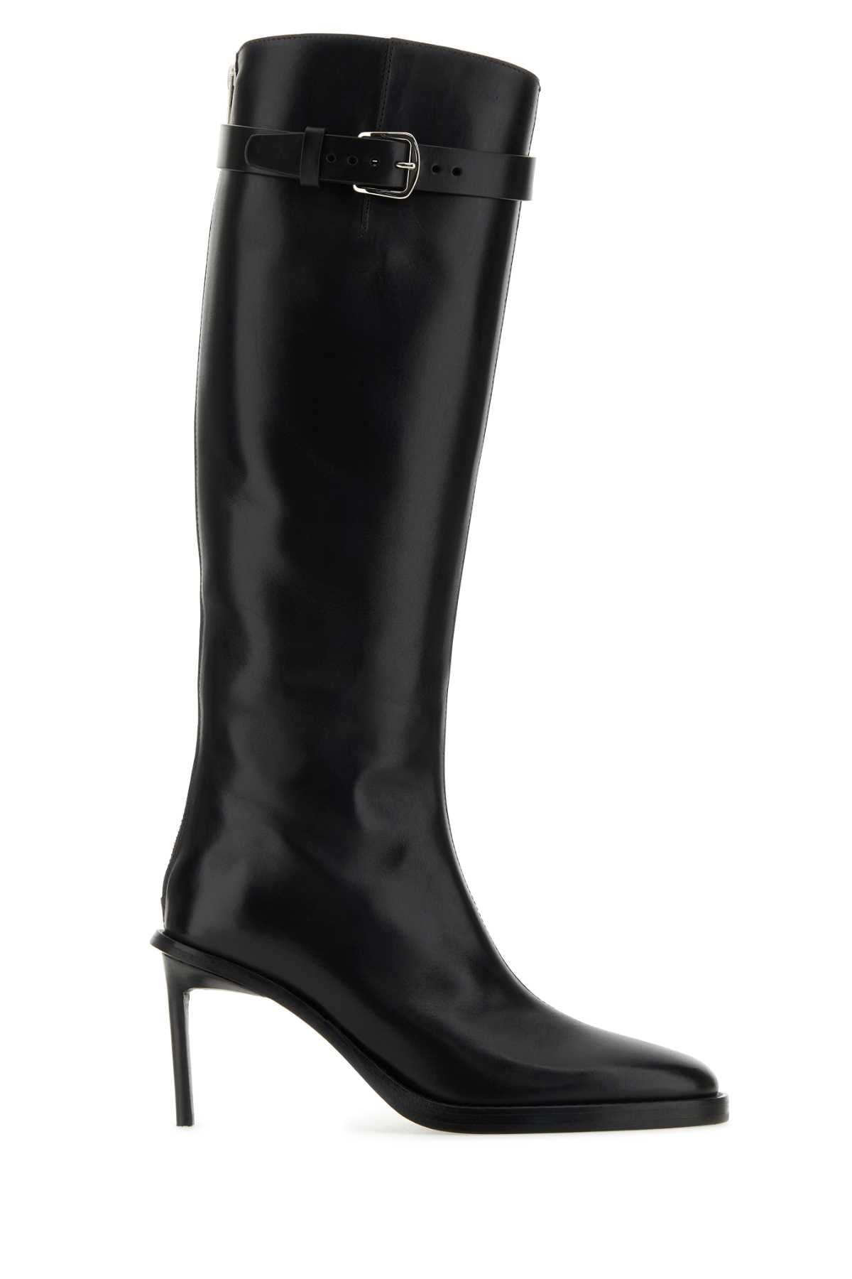 Ann Demeulemeester Women Black Leather Boots - 1