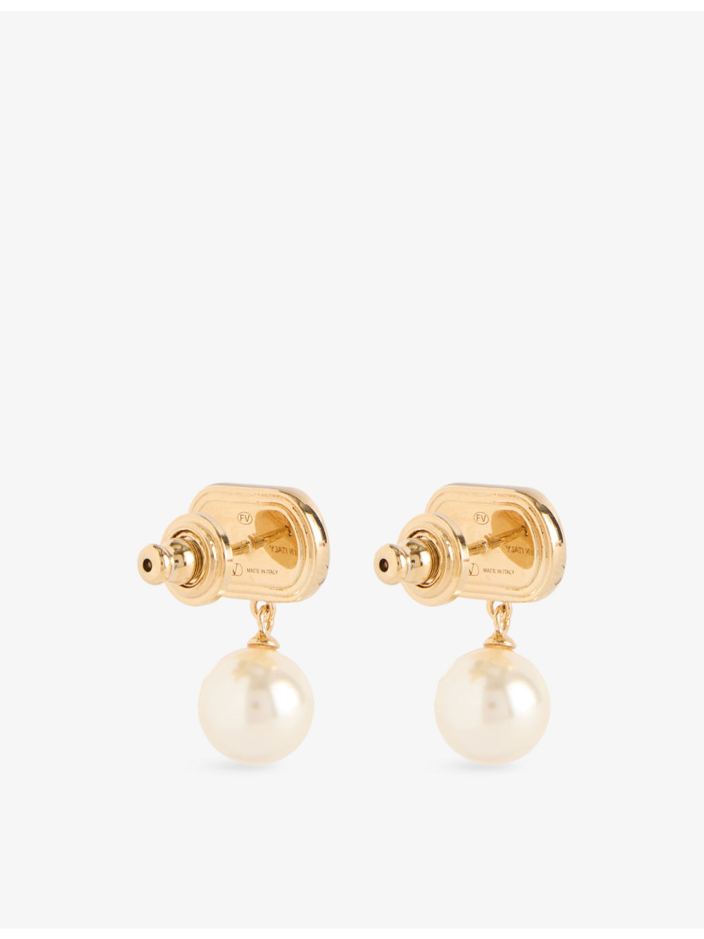 Ovalette Metal And Swarovski Pearl Earrings - 4