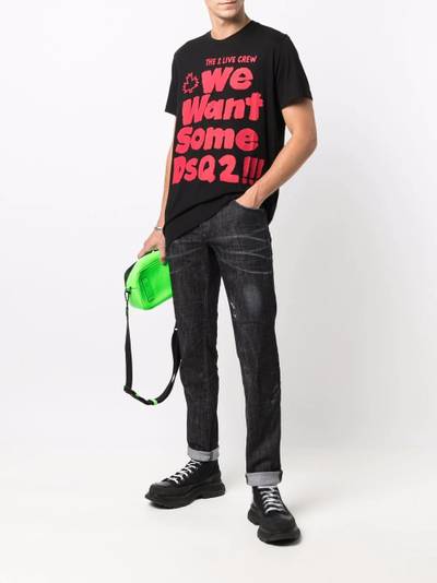 DSQUARED2 slogan-print cotton T-Shirt outlook