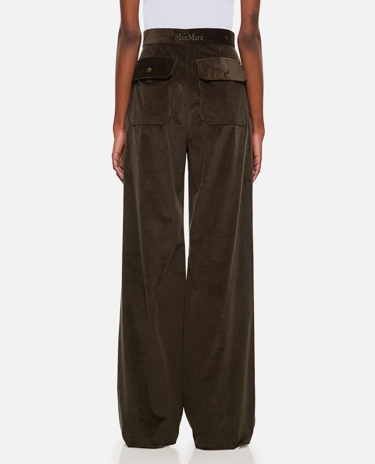 Max Mara TRITONE VELVET FLARED PANTS | biffi | REVERSIBLE