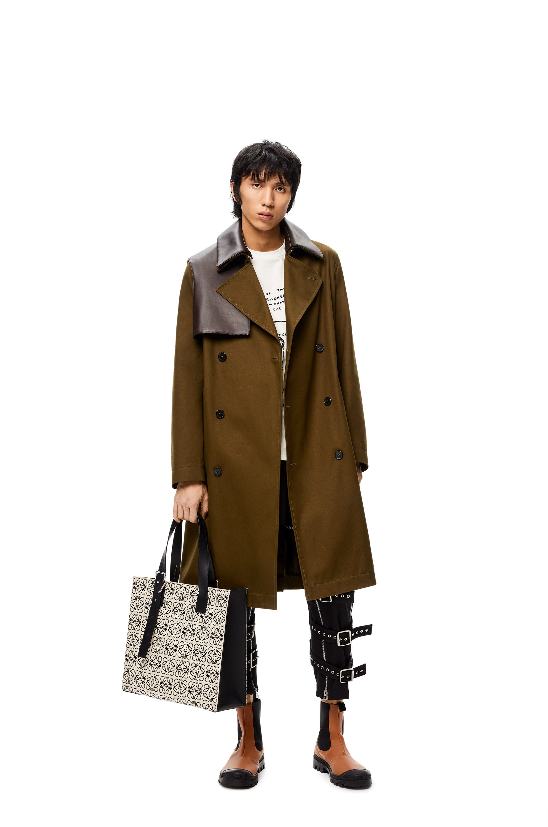 Buckle Tote in Anagram jacquard and calfskin 7