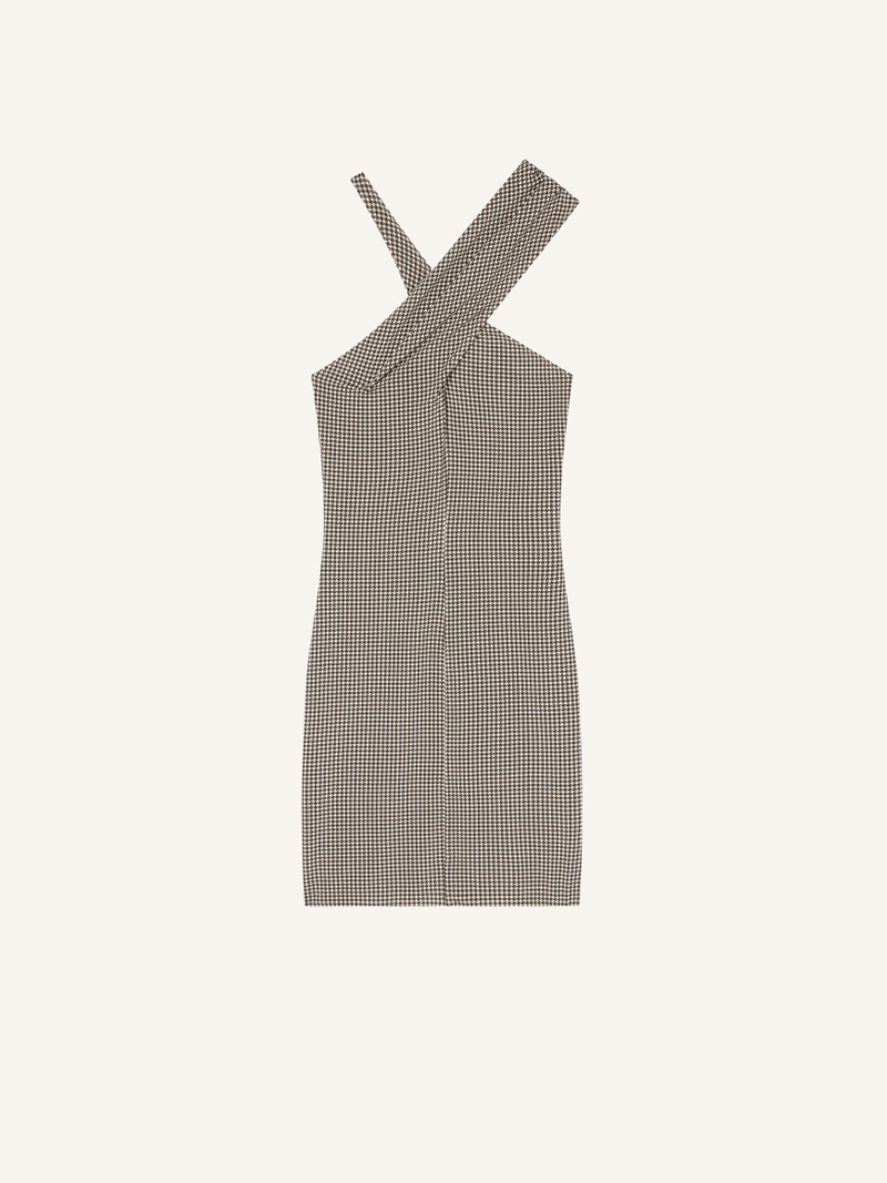 CRISS CROSS MINI JERSEY DRESS - 1