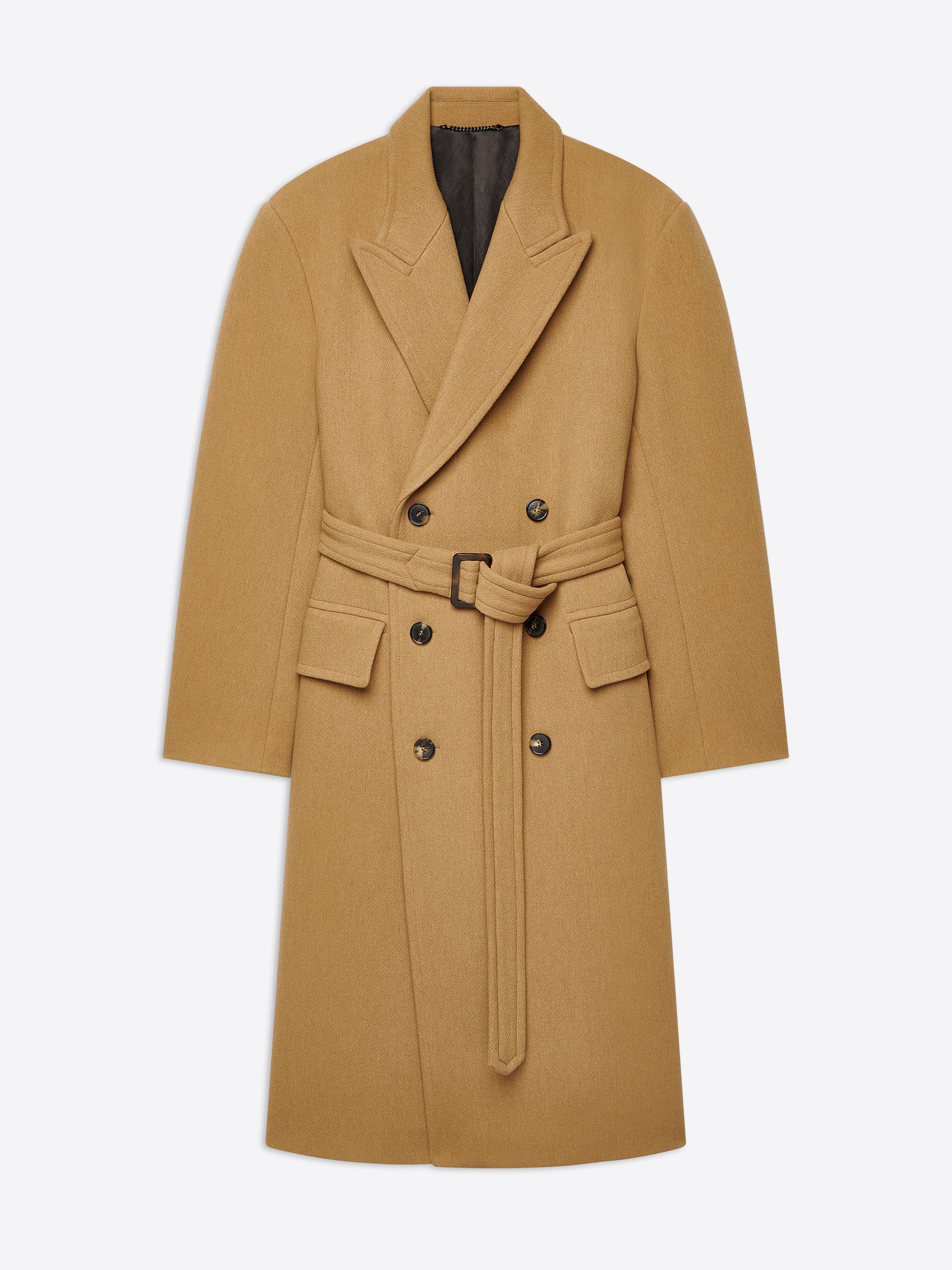 Dries Van Noten WOOL BELTED COAT | REVERSIBLE