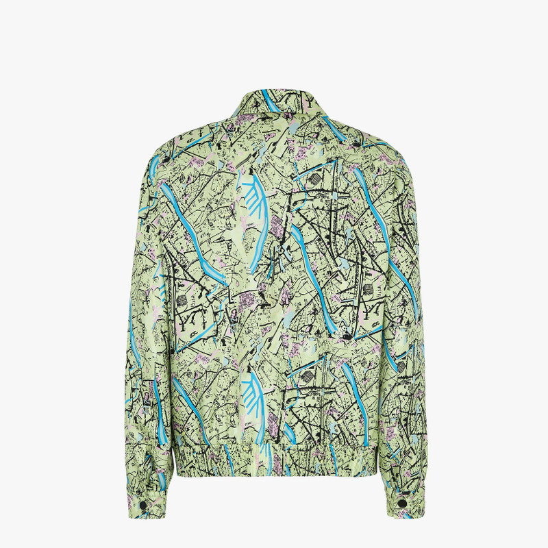 FENDI Green silk jacket outlook