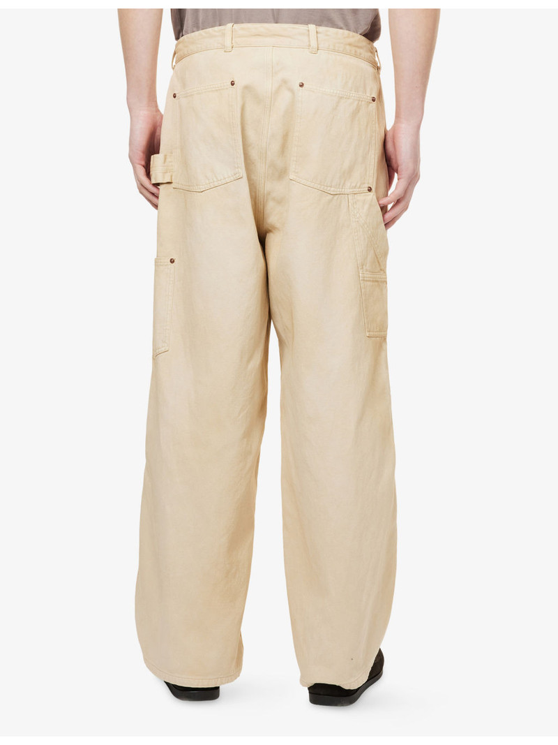 Vintage Silk Hemp Cotton-Blend Painter Trousers 4