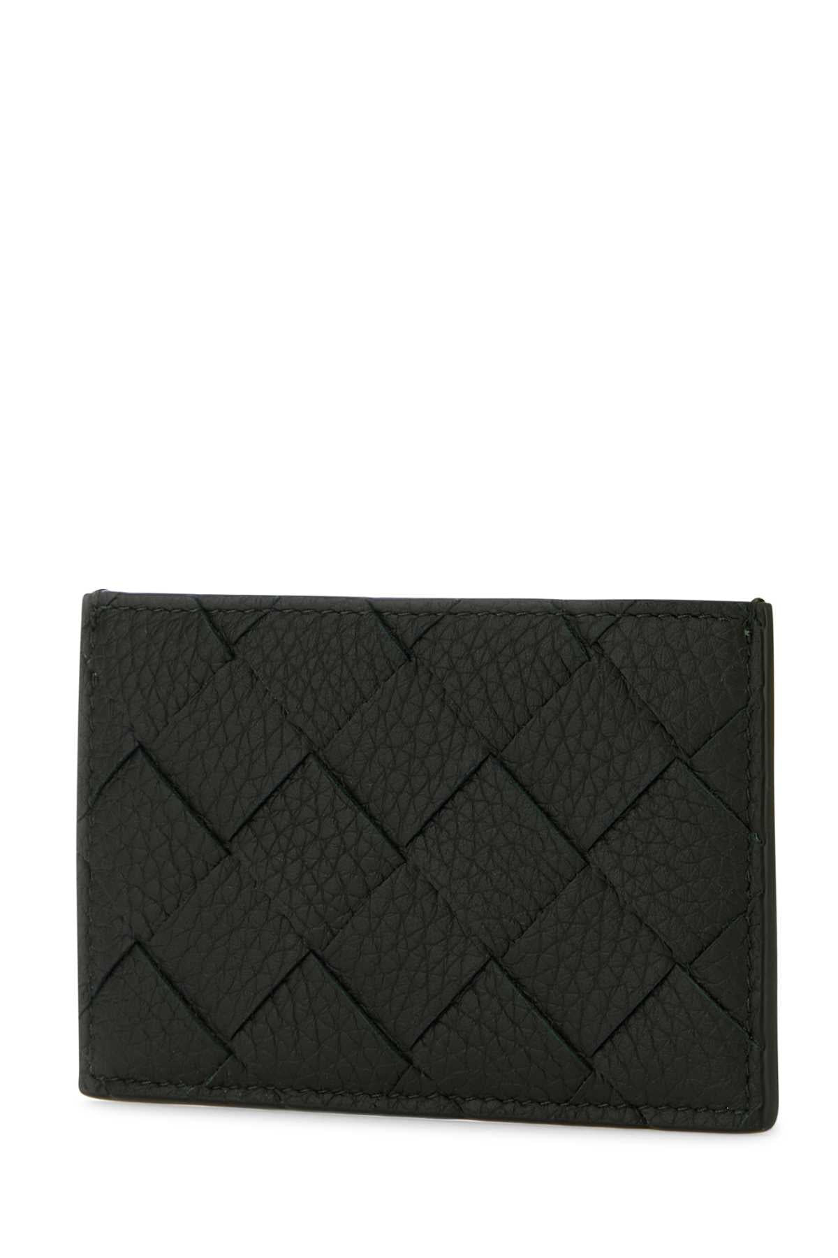 Bottega Veneta Men Bottle Green Leather Card Holder - 2