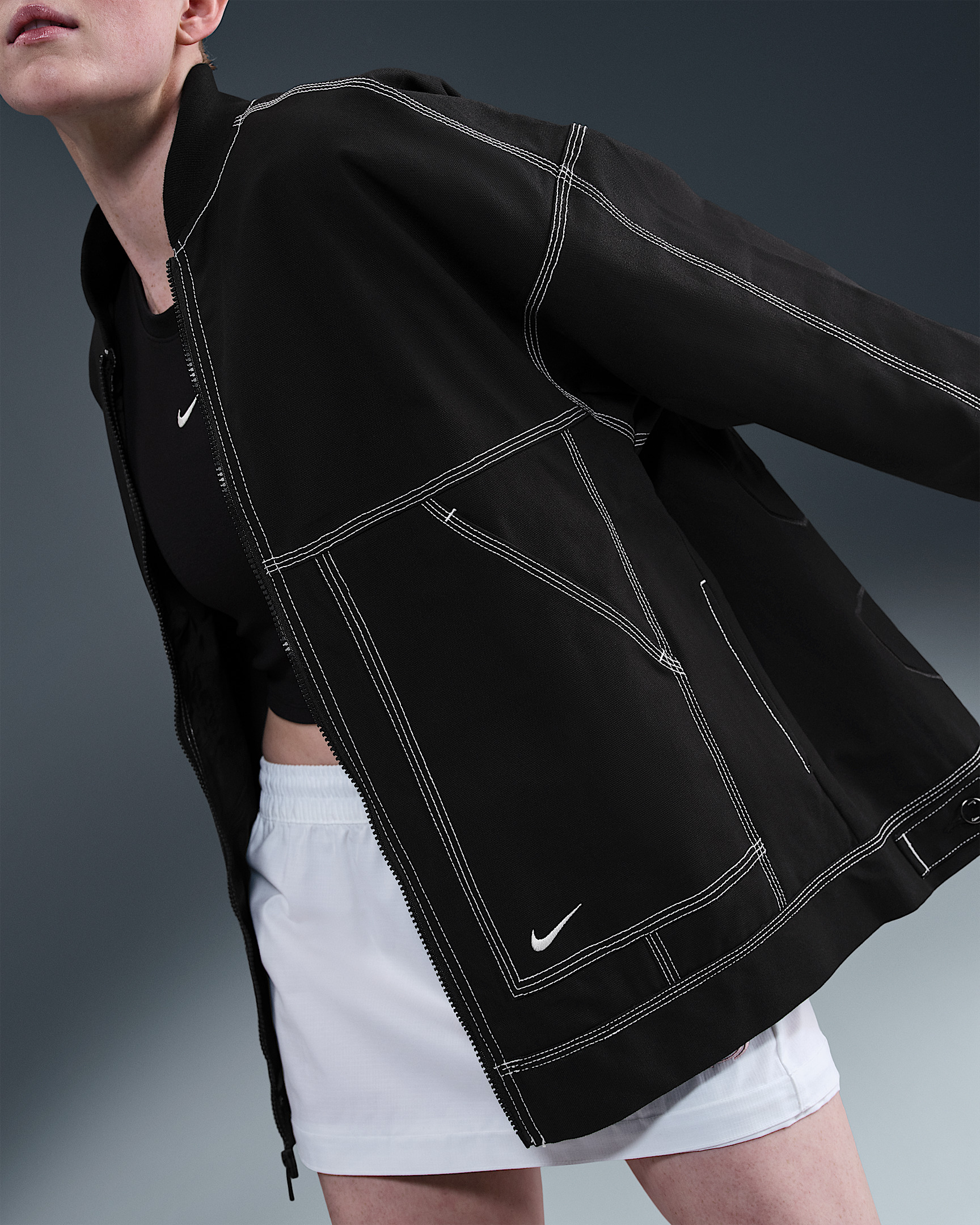 Nike Sportswear Women's Oversized Graphic Cargo Jacket - 3