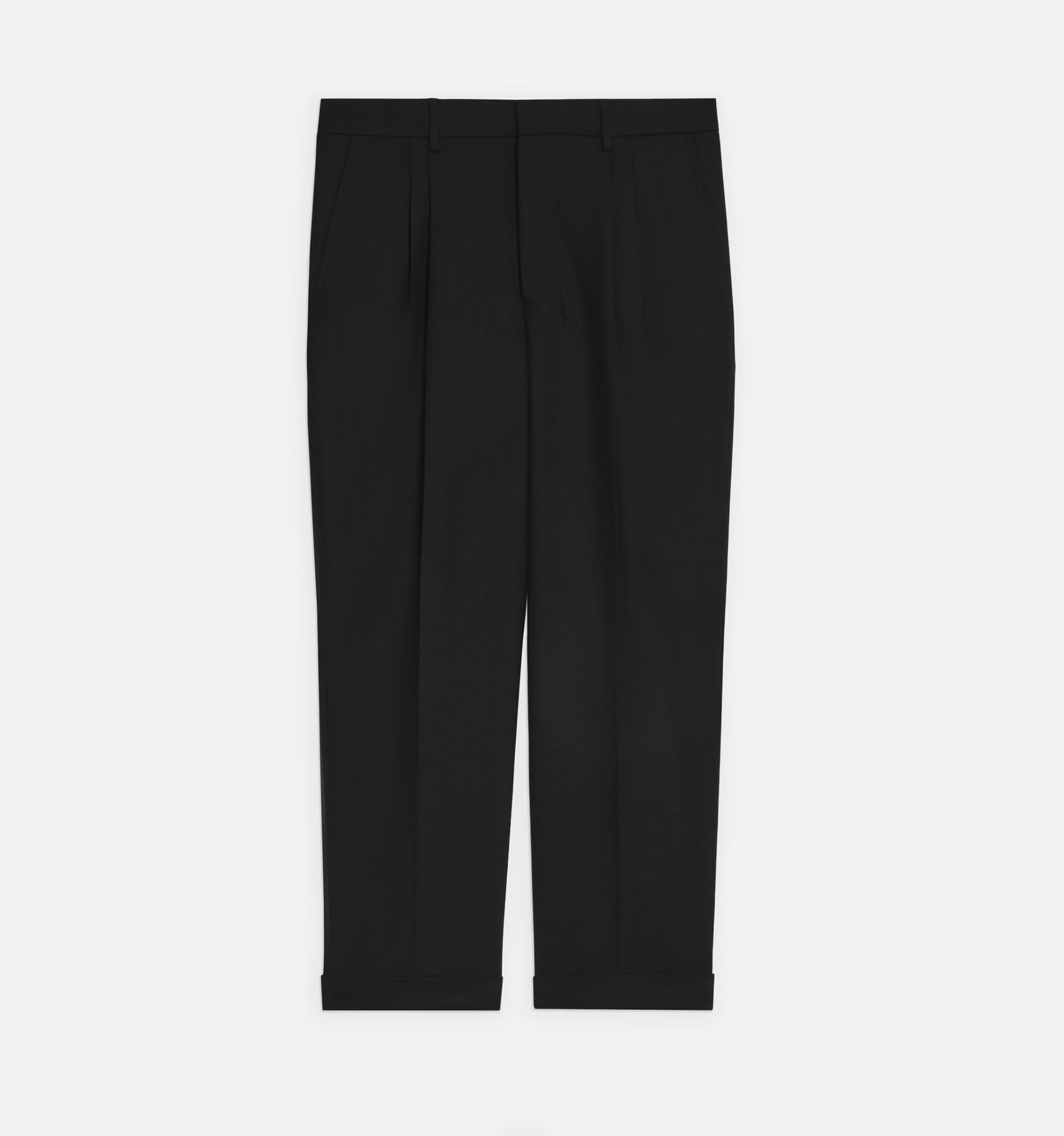 Carrot Fit Trousers With Hem And Pleats - 2