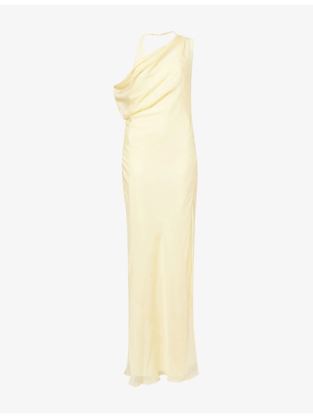 Strobe Off-Shoulder Silk Maxi Dress - 1