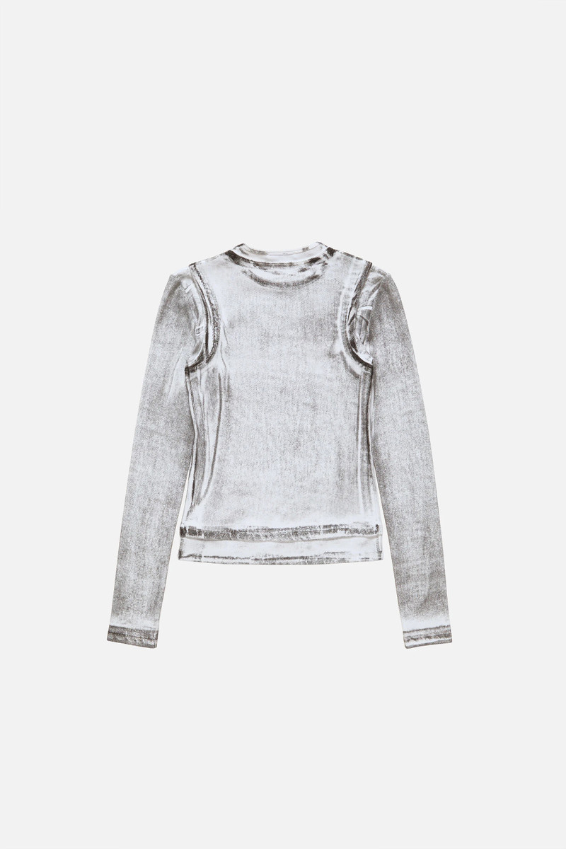 Layered Printed T-shirt - Black/white 7
