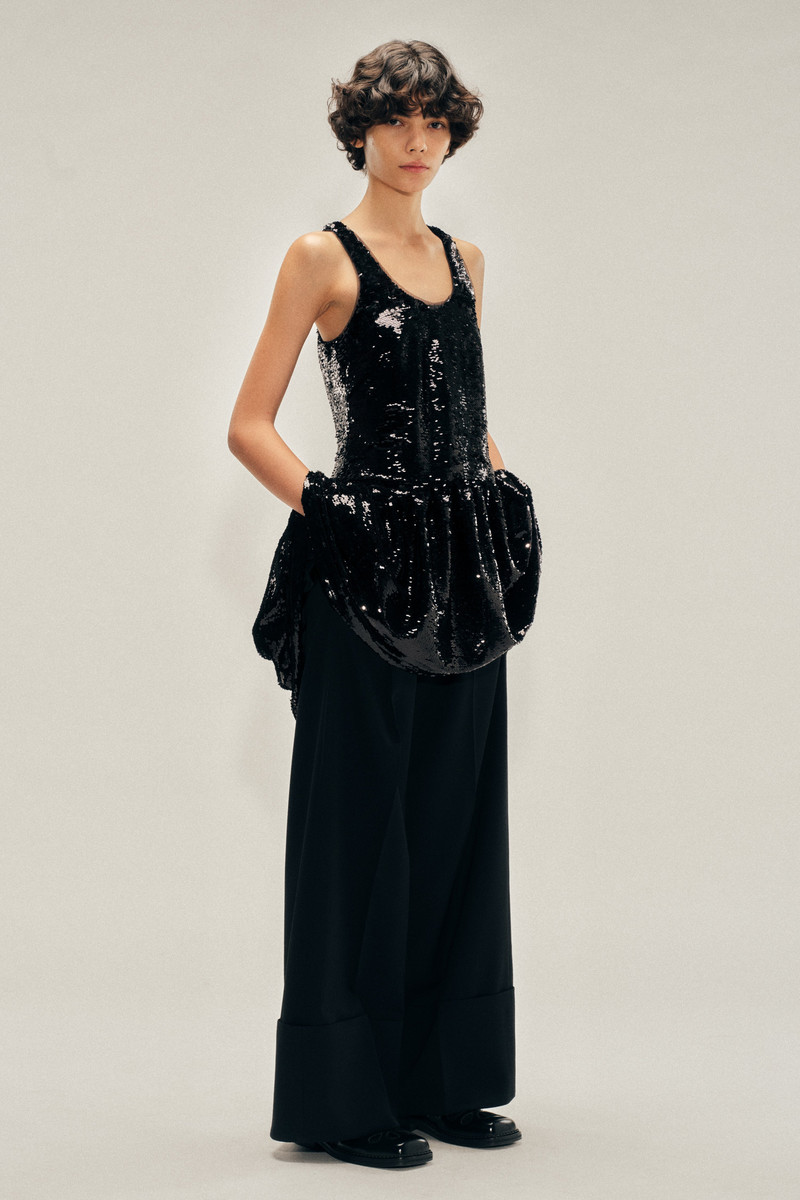 Simone Rocha Tapered Back Peplum Mini Dress outlook