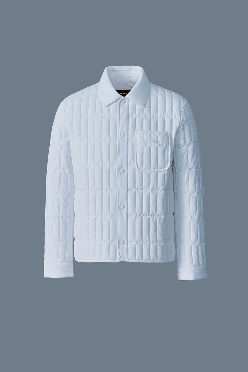 MATEO Vertical Quilted Jacket with Spread Collar 1