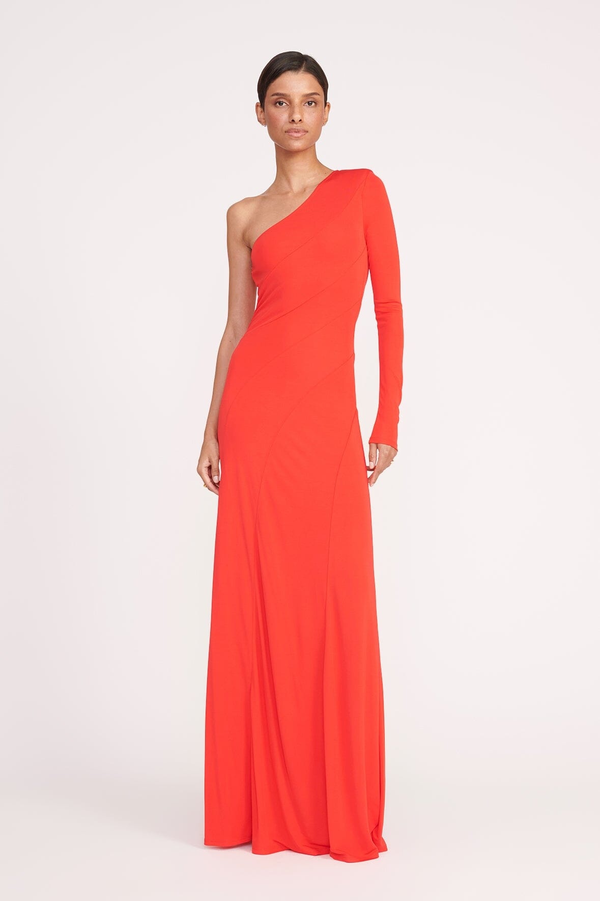 STAUD SERENA DRESS RED ROSE - 2