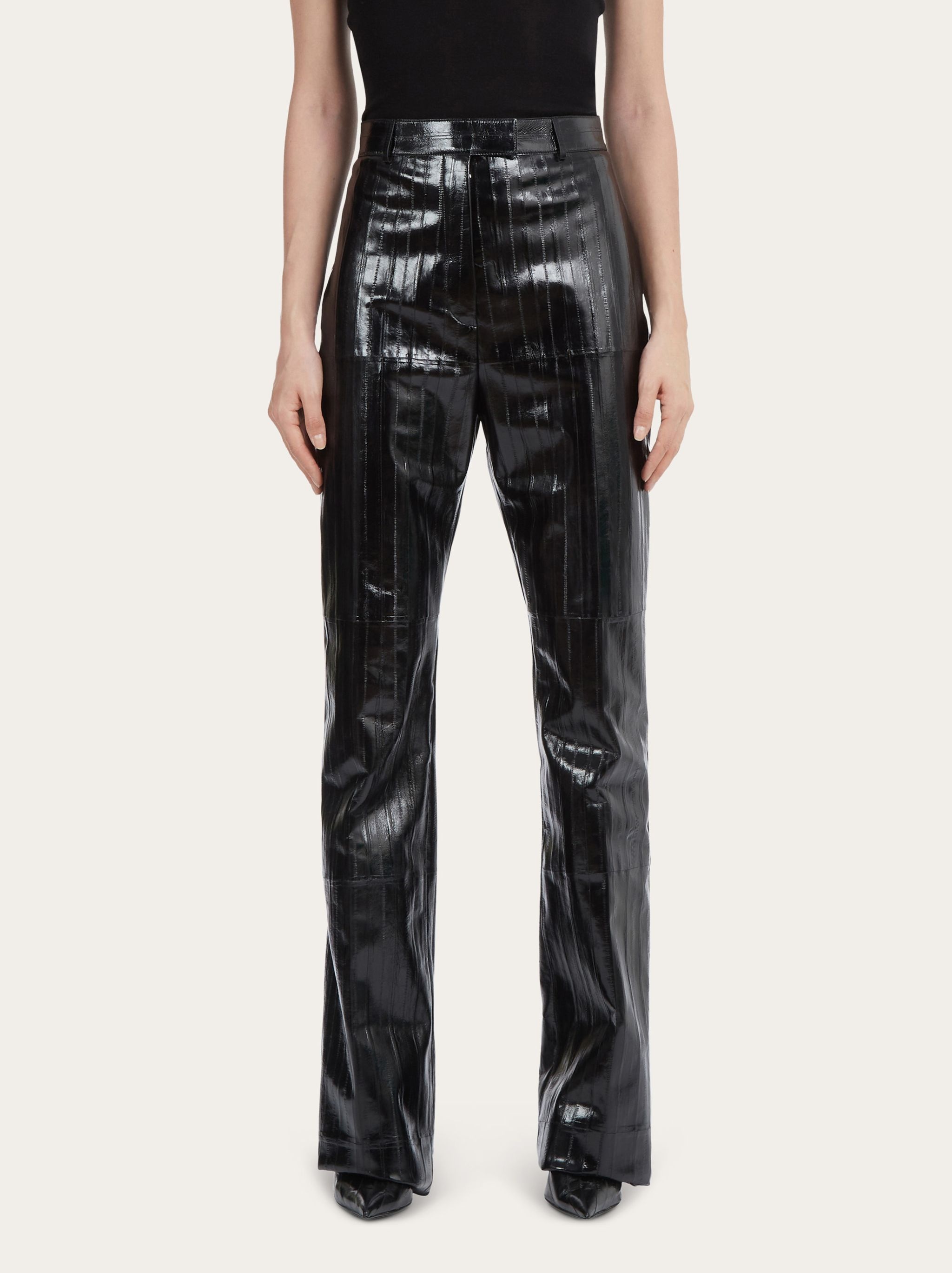 Straight leg leather trouser - 2